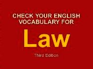 Check your English vocabulary for law